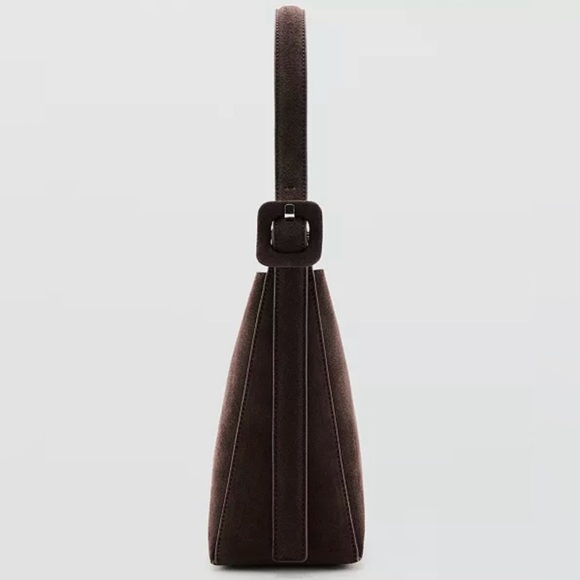 MANGO Women's Suede Leather Shopper Bag NWT - Picture 4 of 7